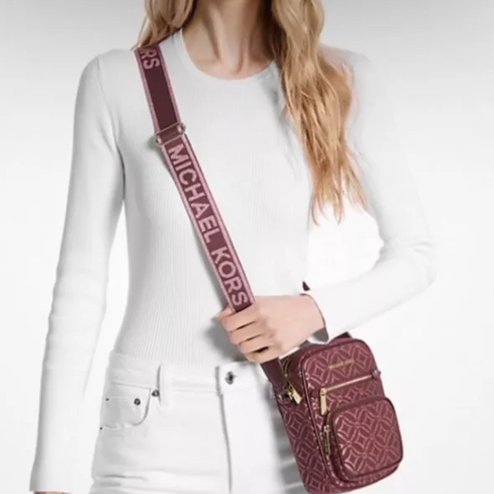 NWT Michael Kors Jet Set Crossbody Bag - Oxblood